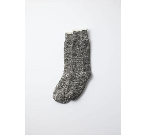 Double Face Crew Sock in Charcoal