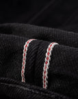 888-SBG 21oz Selvedge Denim Medium/High Rise Tapered Cut Jeans - Superblack (Fades To Grey)