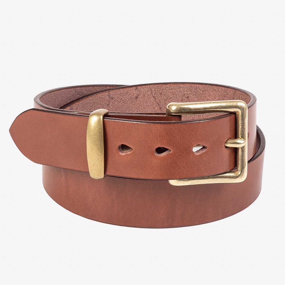 Heavy Duty &quot;Tochigi&quot; Leather Belt - Brown (B-GRADE)-size M