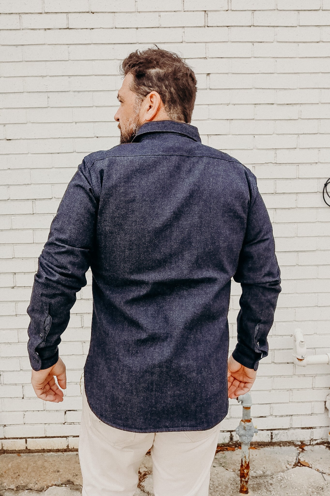 10oz Selvedge Denim Work Shirt - Indigo New IHSH-351-IND