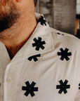 Leisure Shirt - White Embroidered Tencel