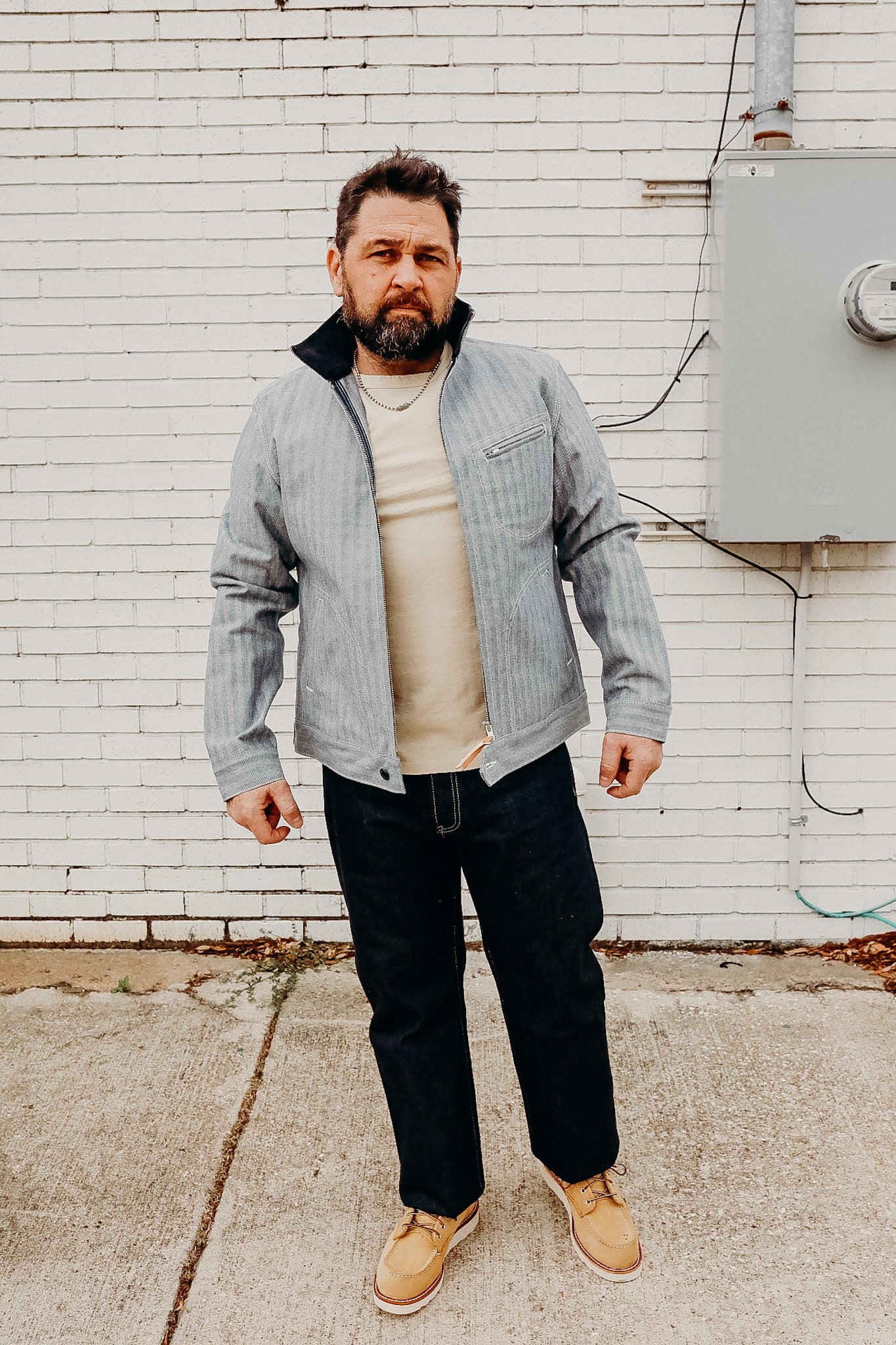 14oz Heavy Herringbone Work Jacket - Blue