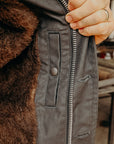 Oiled Whipcord N1 Deck Jacket - Black