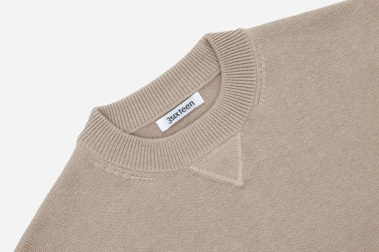 Knit T⁠-⁠Shirt-Tan