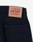 14oz Broken Twill Selvedge Denim Straight Cut Jeans - Indigo Overdyed Black