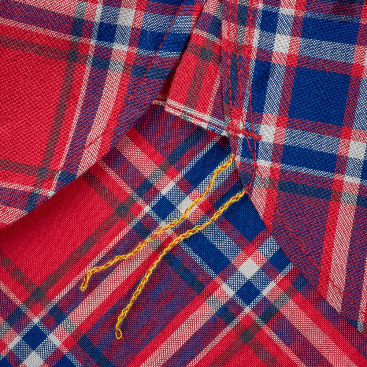 5oz Selvedge Madras Check Work Shirt - Red