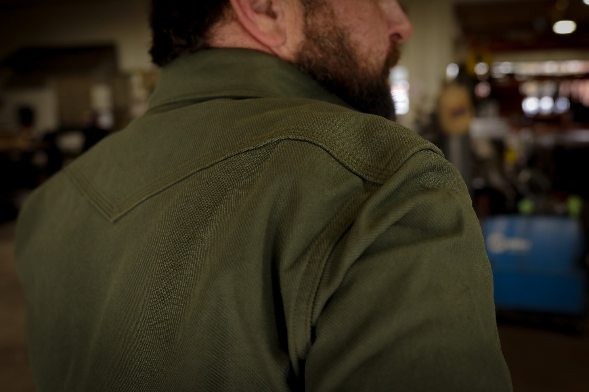 13oz Military Serge Western Shirt - Olive
