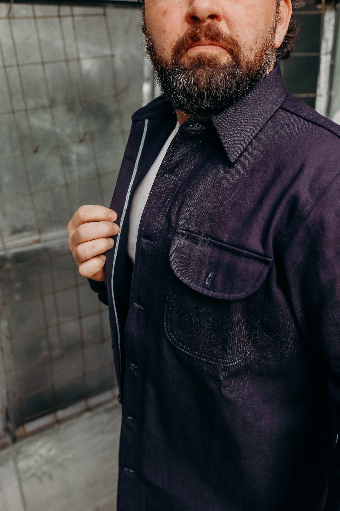 Indigo Selvedge Canvas, ISC Work Shirt