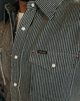 12oz Hickory Stripe Western Shirt - Indigo IHSH-07-IND