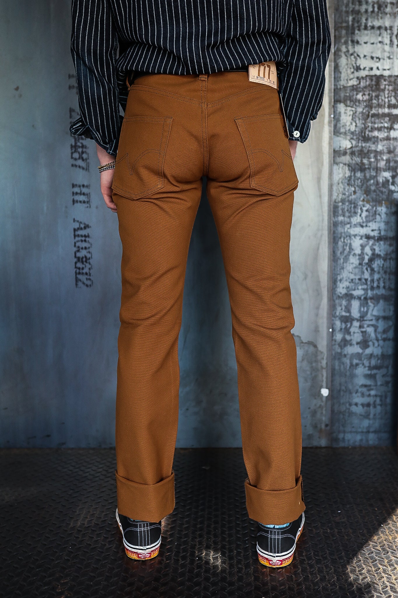 17oz Duck Slim Tapered Cut Jeans - Brown IH-777D – Iron Shop