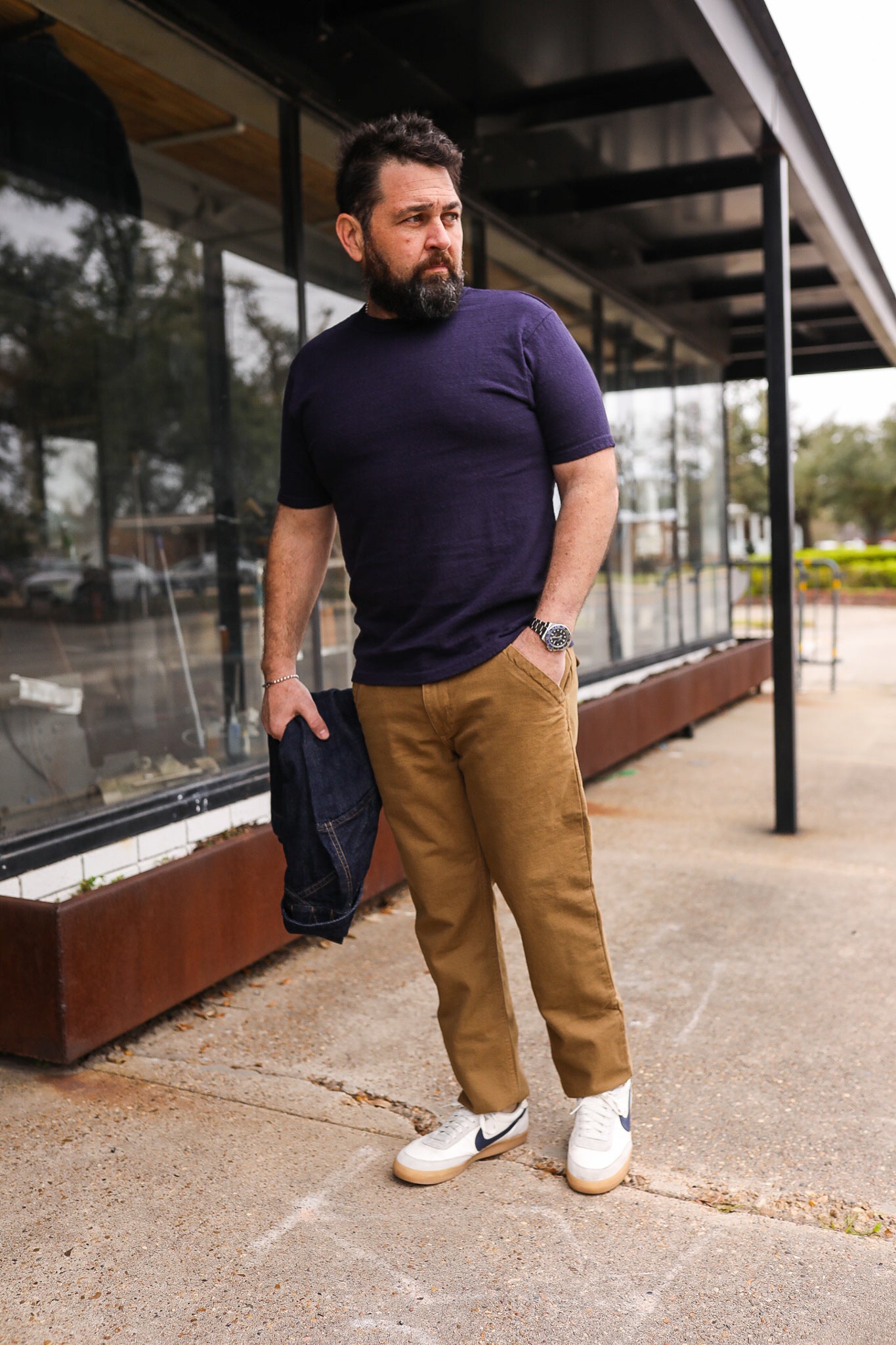 No.8 SLUB NEP SHORT SLEEVE T-SHIRT - NAVY – Iron Shop Provisions