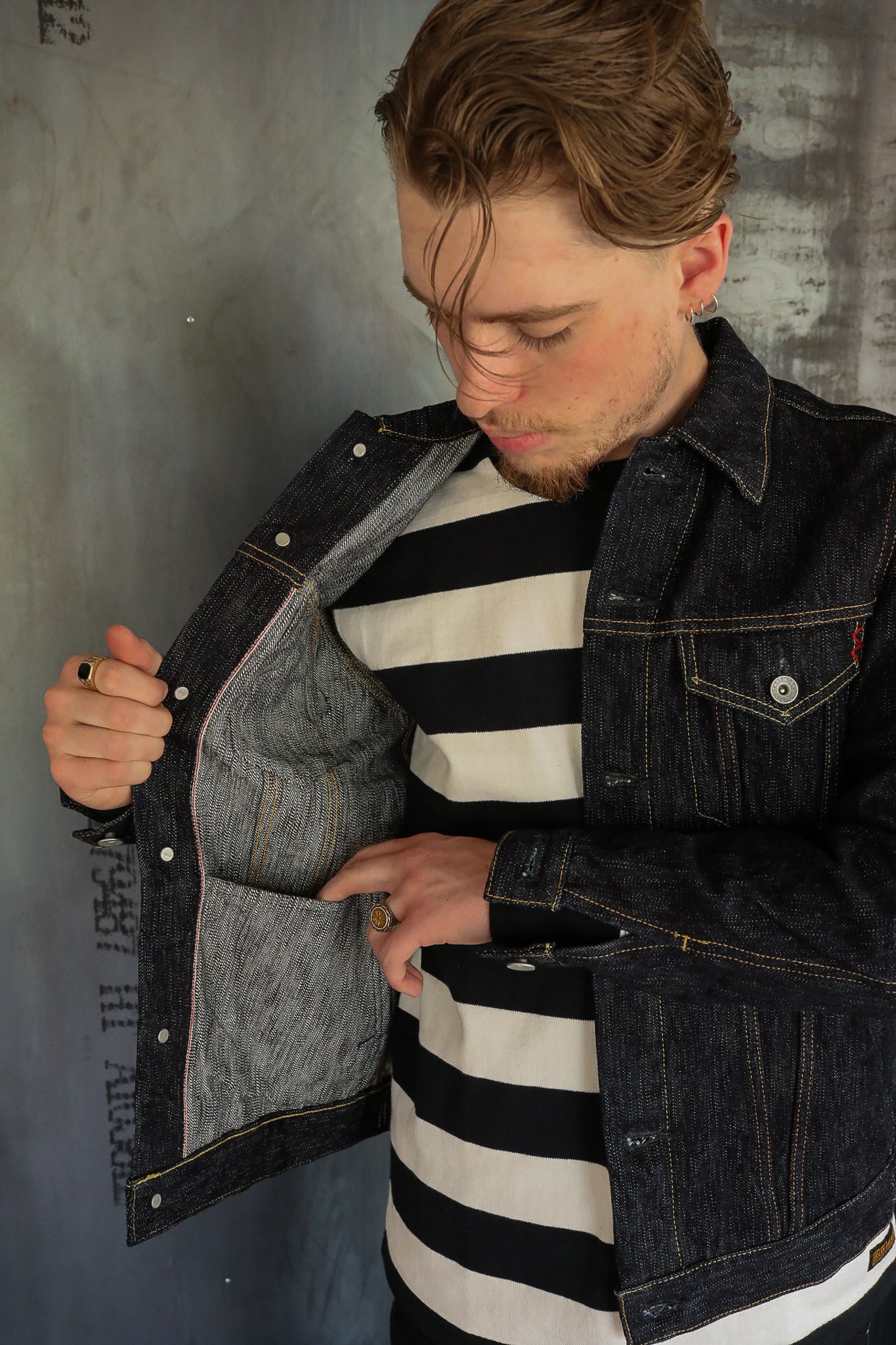 16oz Slubby Selvedge Denim Type III Jacket - IndigoIH-526J-SLB