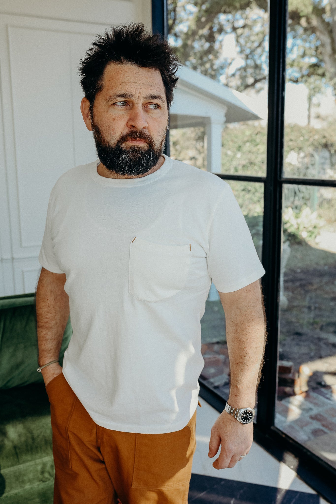 13 Ounce Pocket T-Shirt White