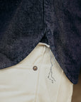 12oz Selvedge Denim Western Shirt With Tonal Stitching - Indigo