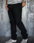 14oz Selvedge Denim Super Slim Jeans 555 - Indigo Overdyed Black