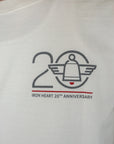 7.5oz Printed "20th Anniversary" Loopwheel Crew Neck T-Shirt - White