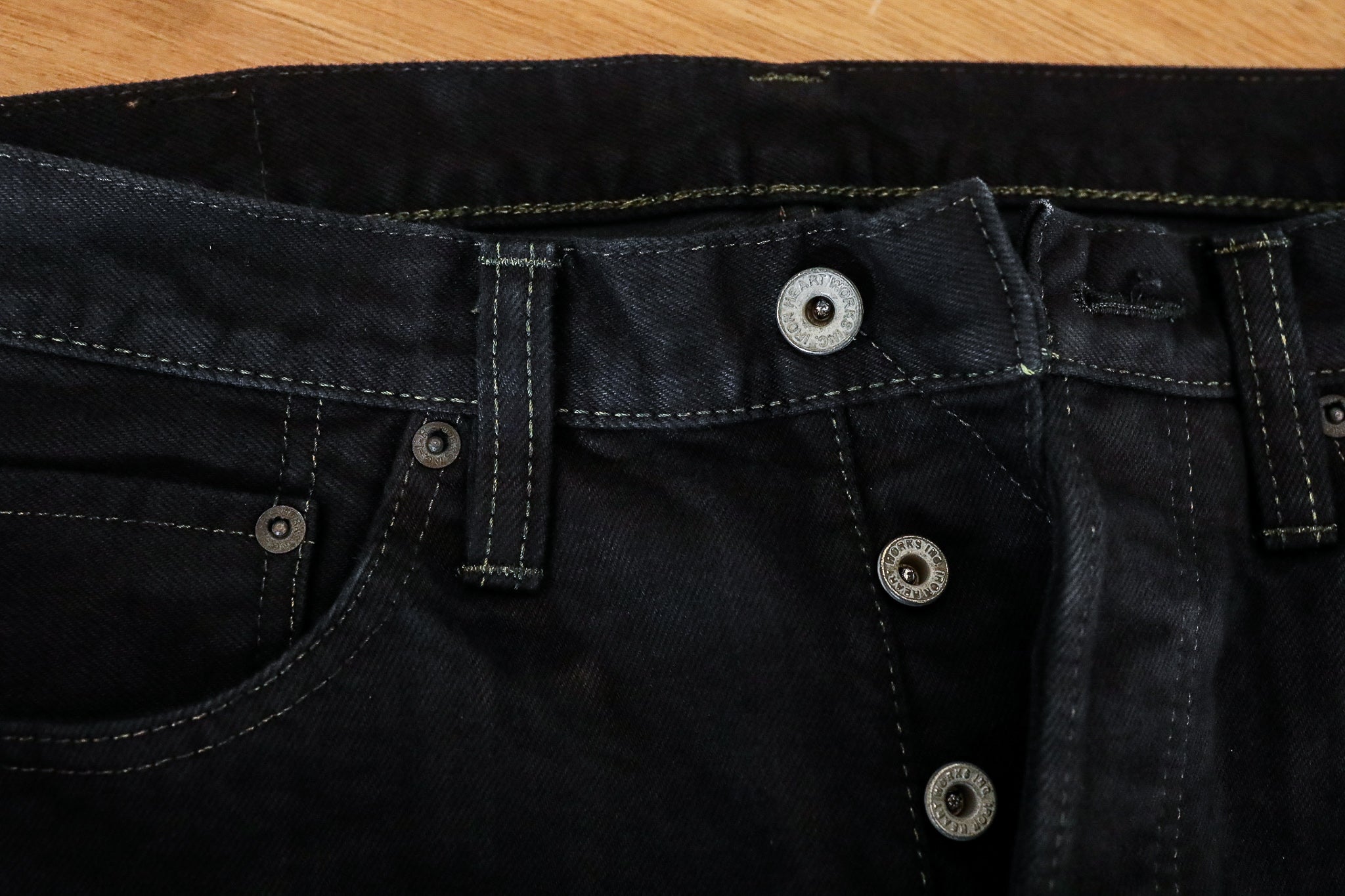 14oz Selvedge Denim Super Slim Jeans 555 - Indigo Overdyed Black