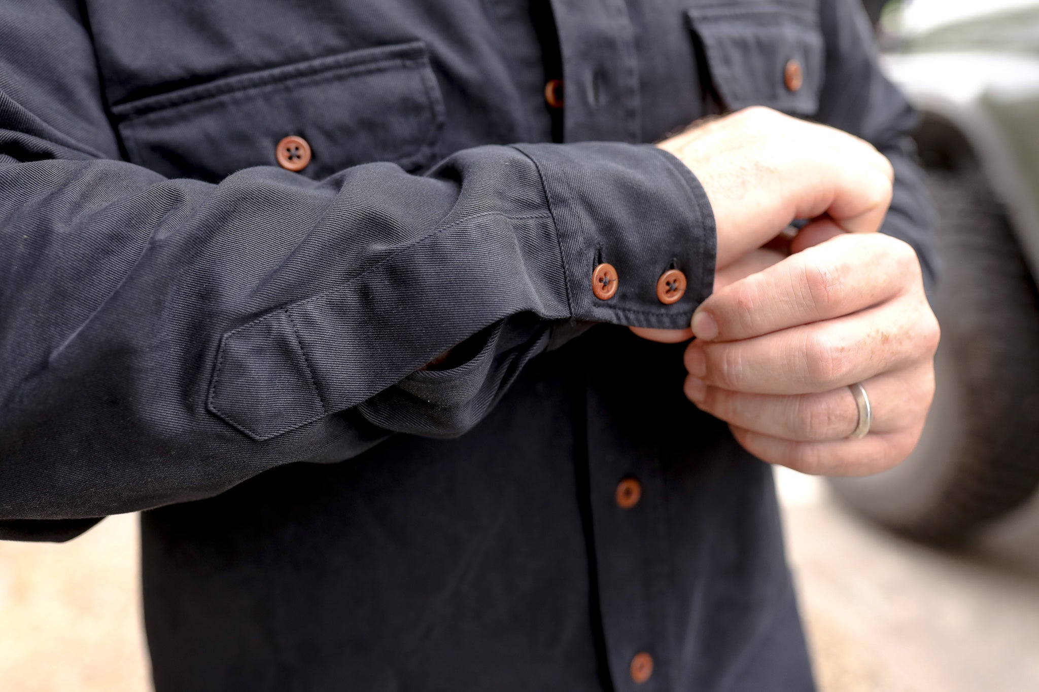 Alamo Cotton Twill Shirt in Marshall Black no