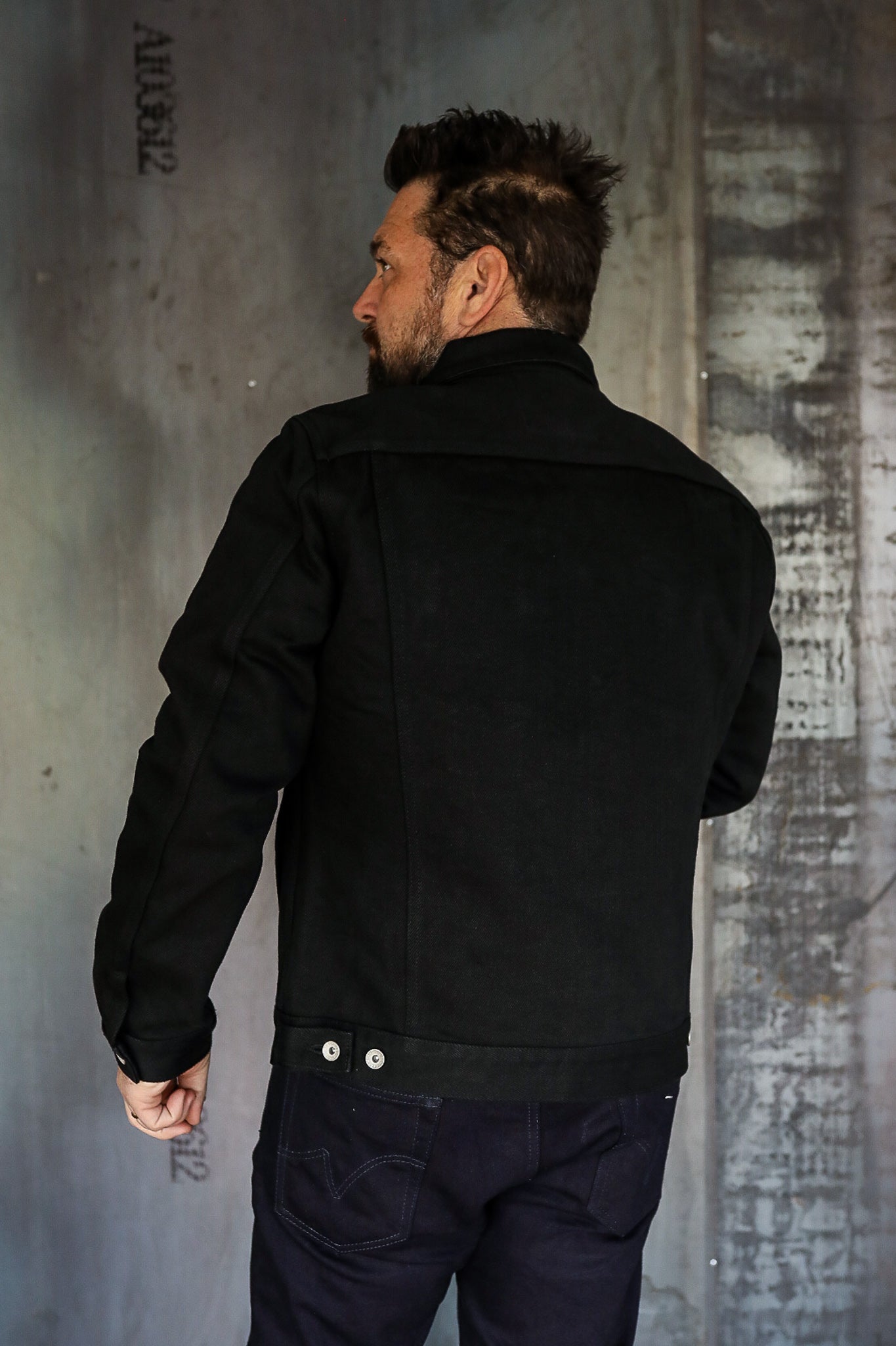 21oz Non-Fade Denim Modified Type III Jacket - Superblack