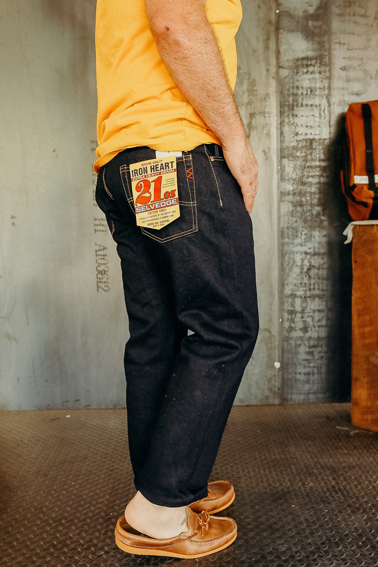 21oz 888 Selvedge Denim Jeans - Indigo/Black