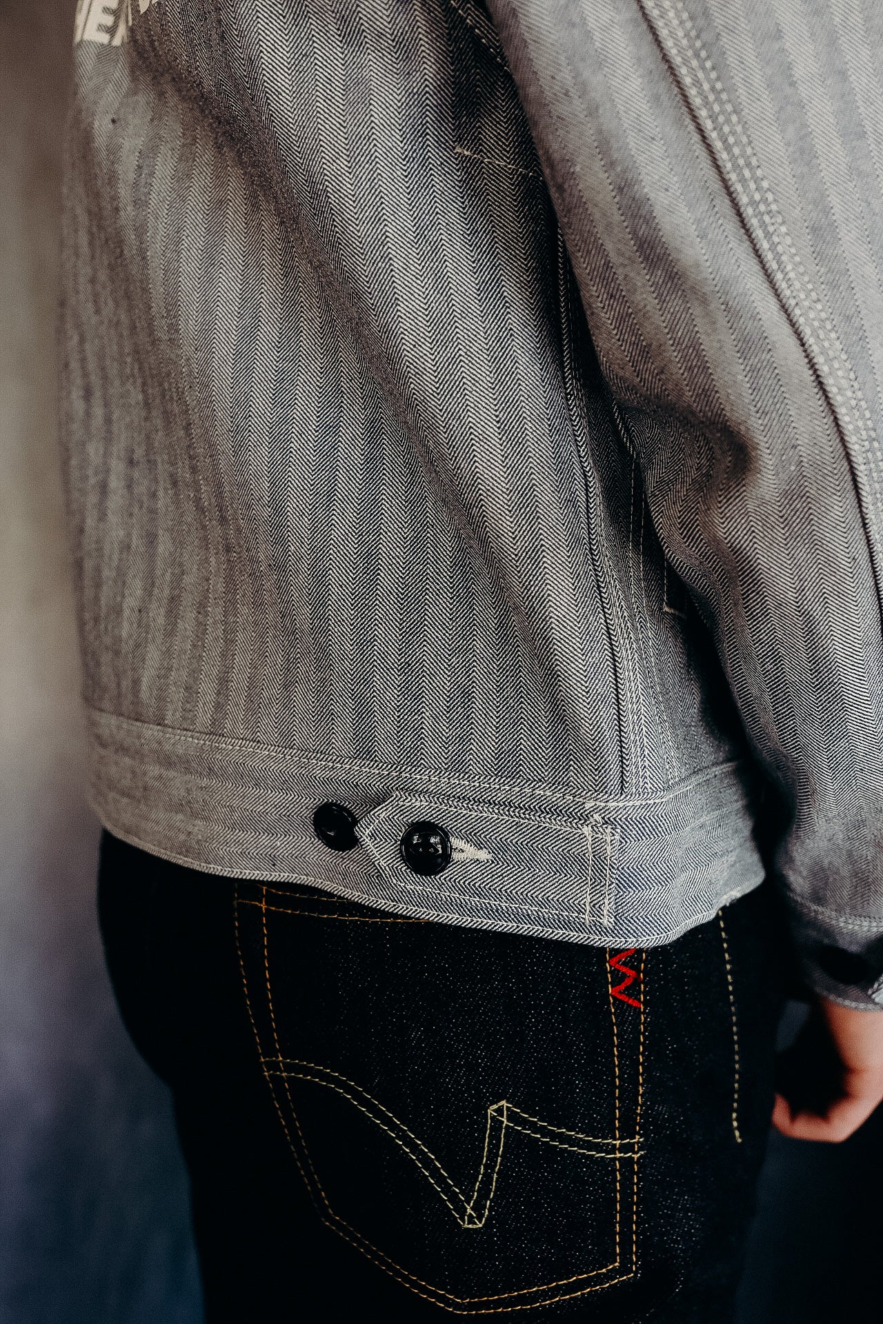 14oz Heavy Herringbone Work Jacket - Blue