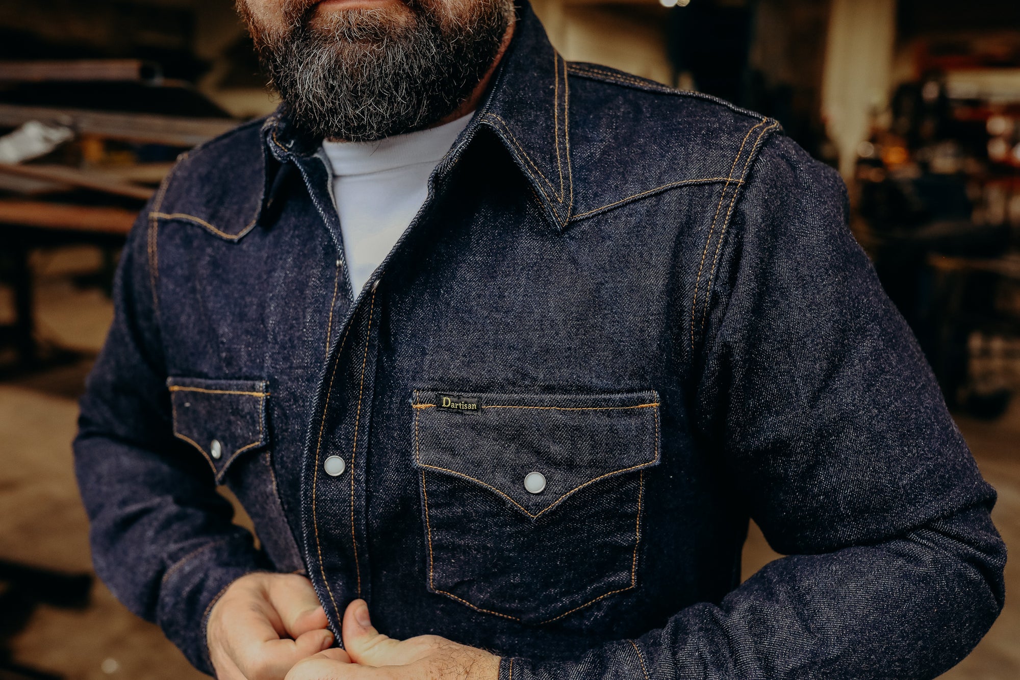Studio D’artisan SDA 14oz Selvedge Denim Western Shirt (D5571)