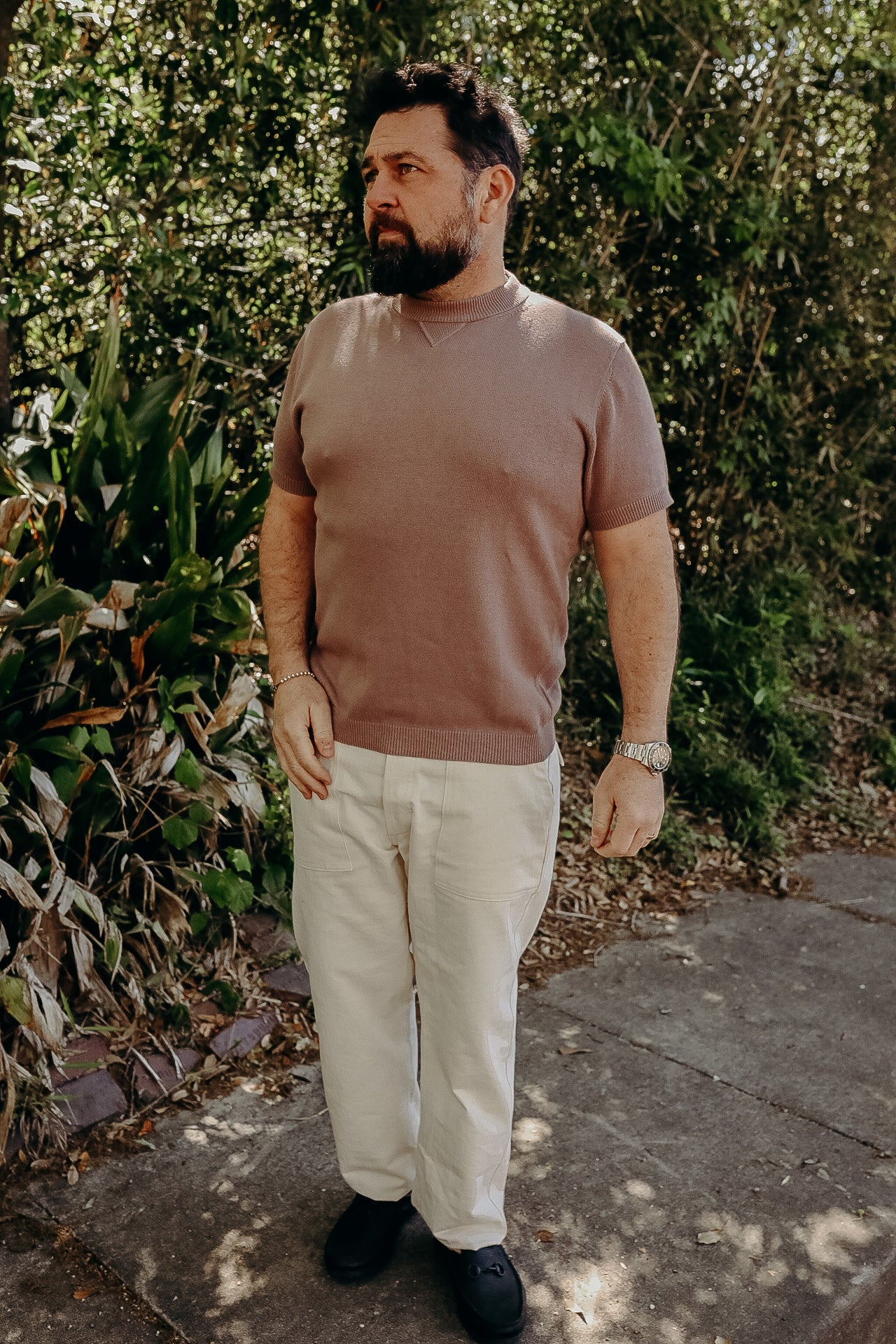 Knit T⁠-⁠Shirt in Mauve