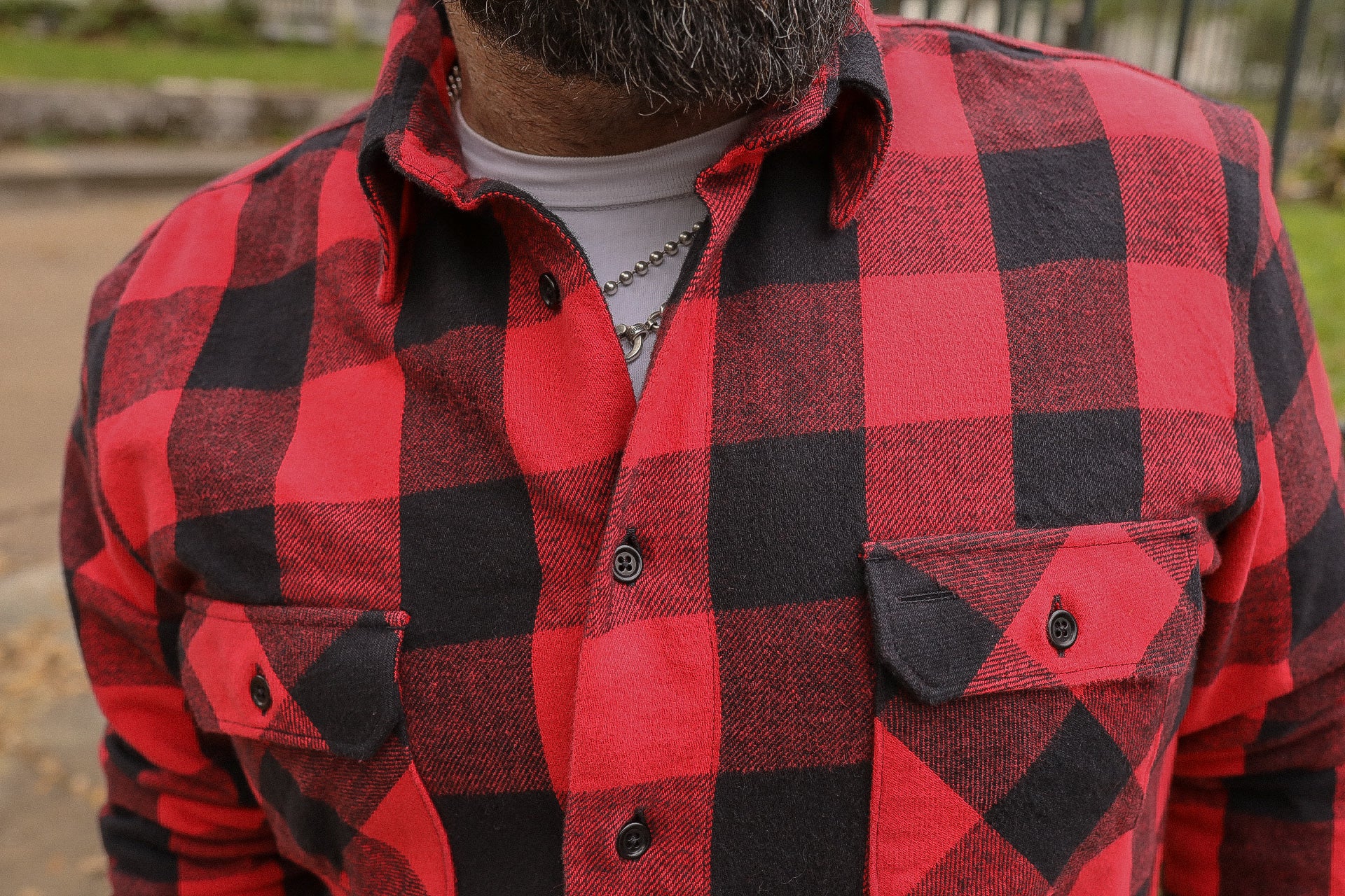 The Indigofera Norris shirt Is a shop favorite. Shown here in the classic Buffalo check heavy flannel from Japan. 