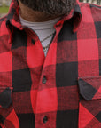 The Indigofera Norris shirt Is a shop favorite. Shown here in the classic Buffalo check heavy flannel from Japan. 