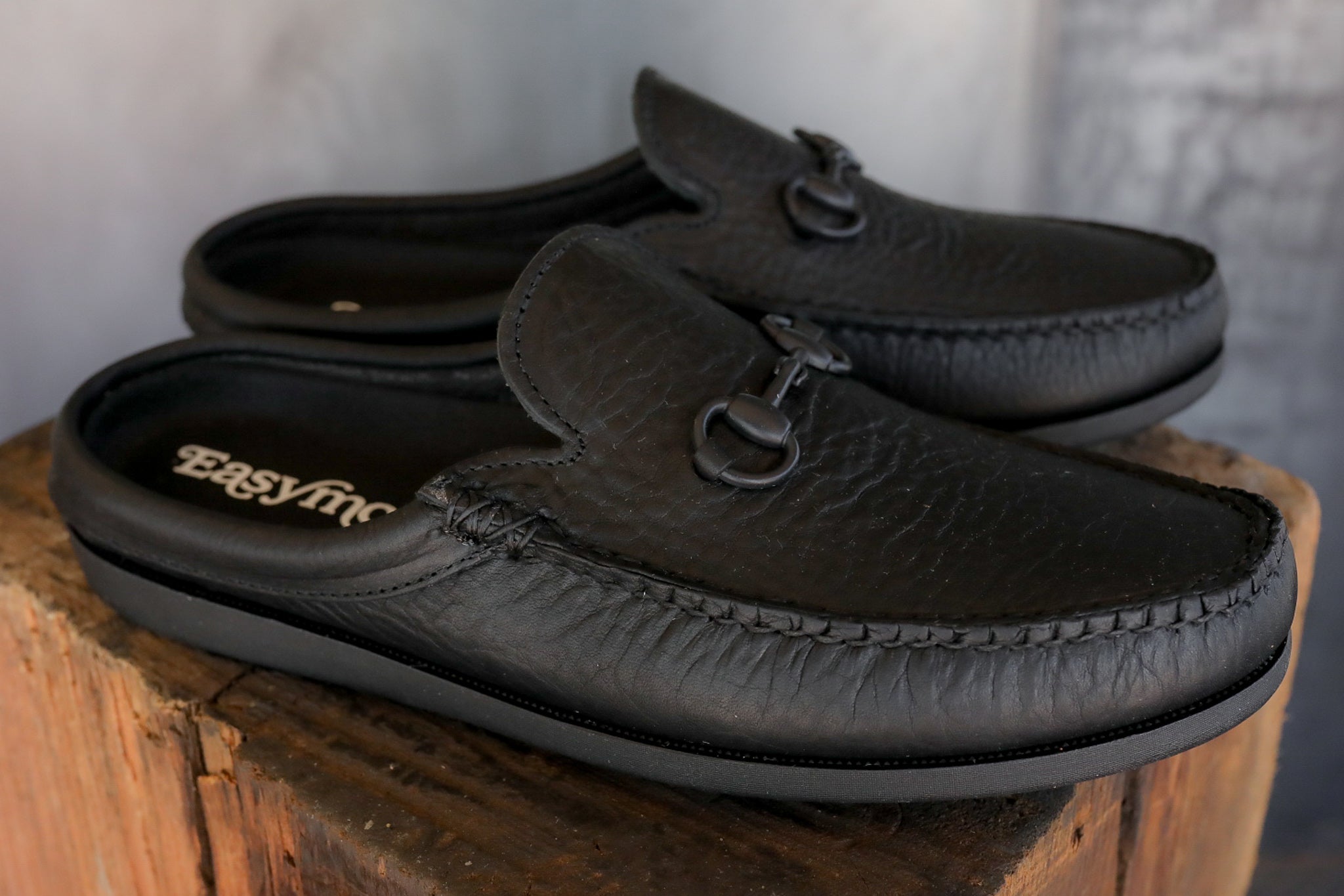 Easy Bit Moc Loafer in Black Grizzly