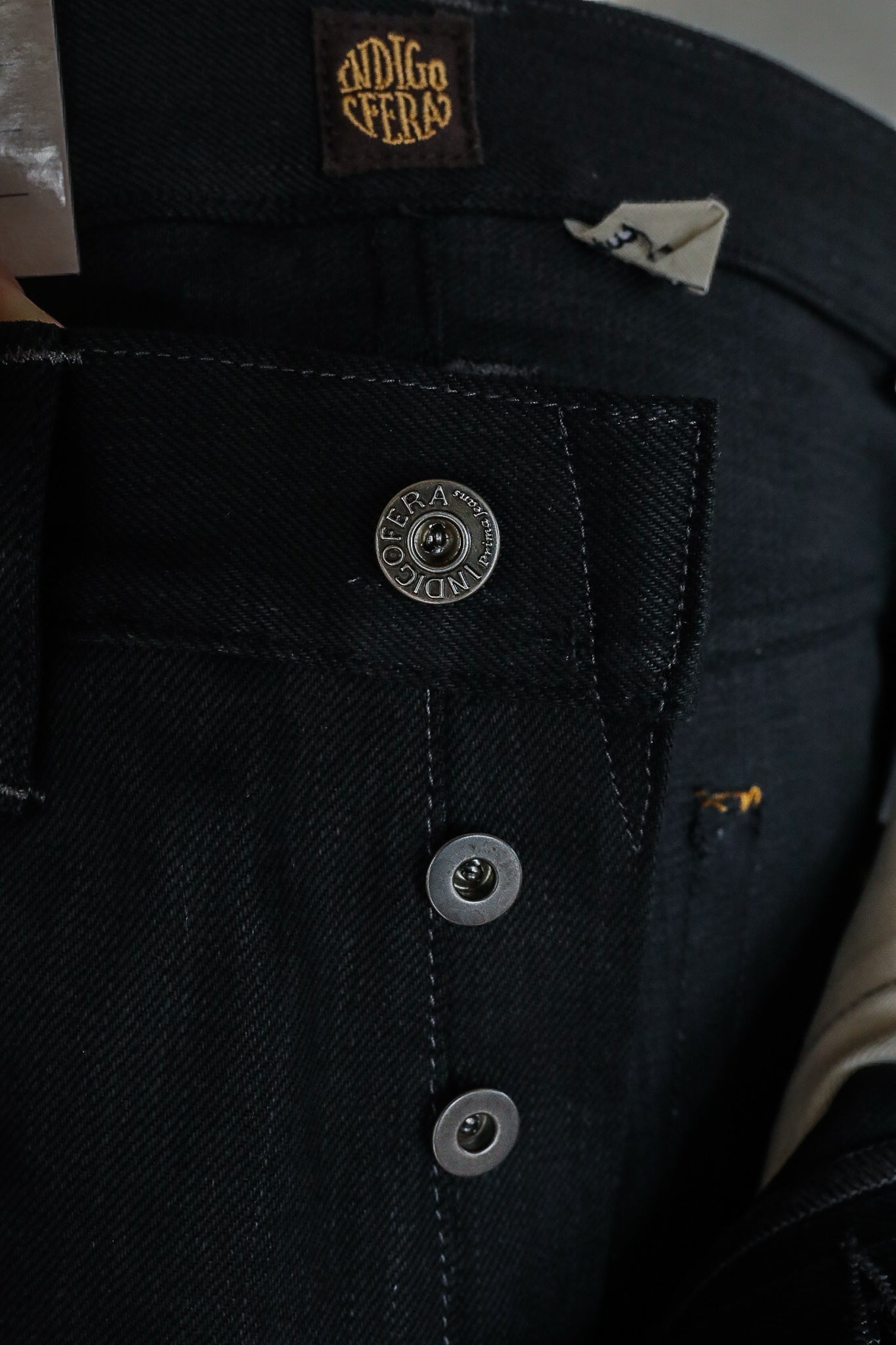 CLINT SLIM STRAIGHT FIT - MEDIUM RISE BLACK GUNPOWDER 14OZ DENIM