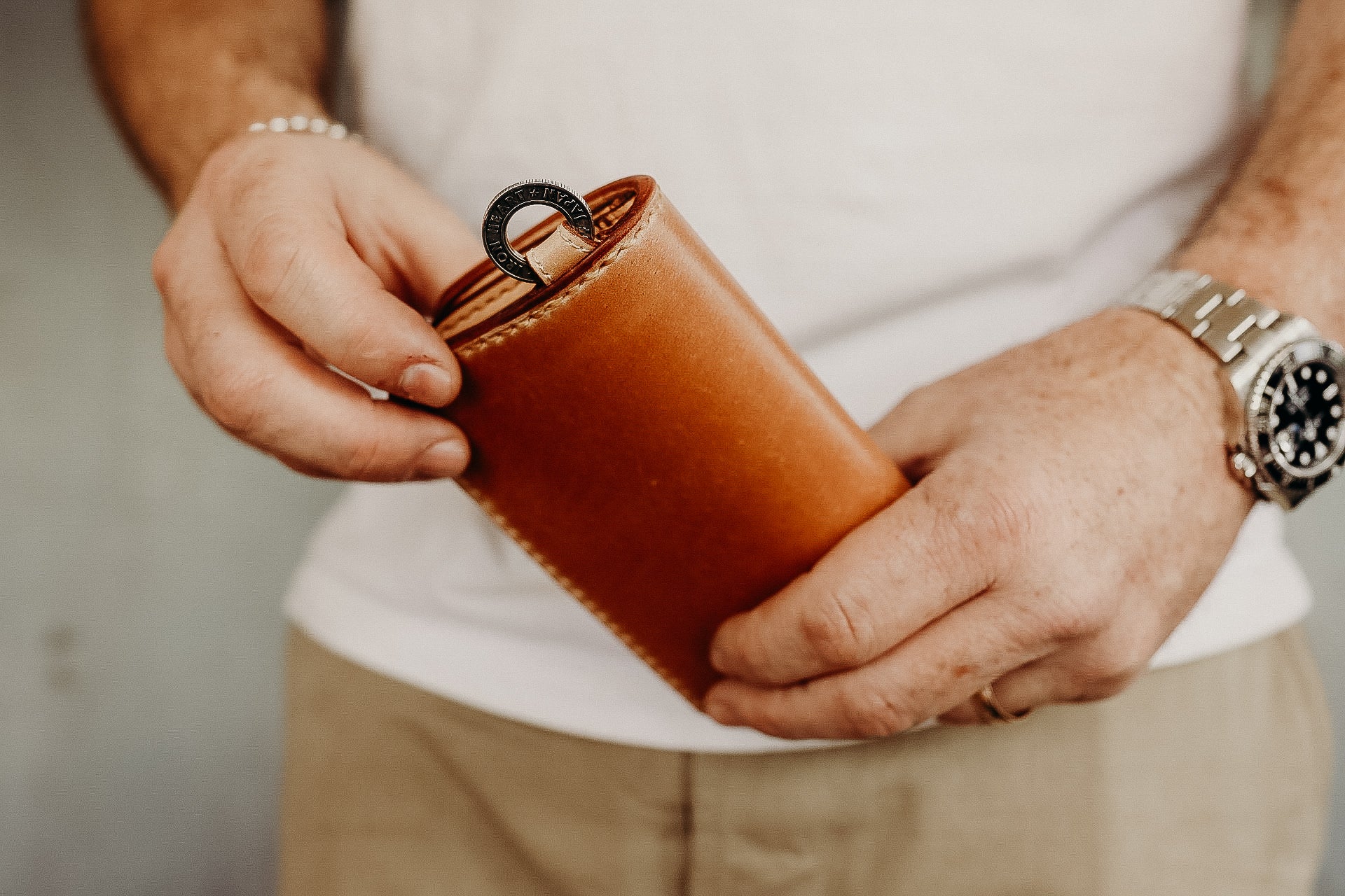 Medium Shell Cordovan Wallet - Natural