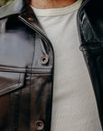 Japanese horsehide Modified Type III Jacket - Black (Tea-Core Dyed)