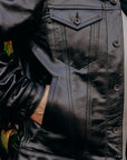 Japanese horsehide Modified Type III Jacket - Black (Tea-Core Dyed)