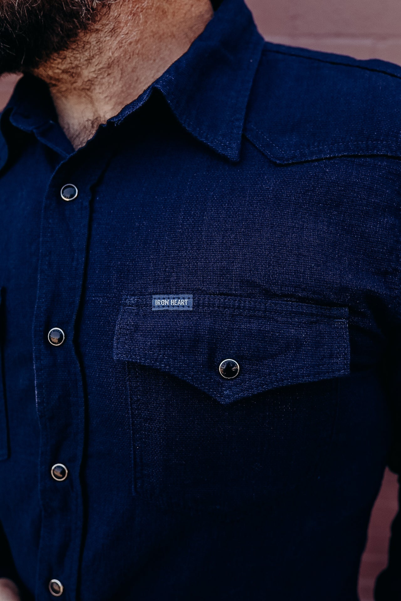 5oz Dobby Cloth Western Shirt - Indigo