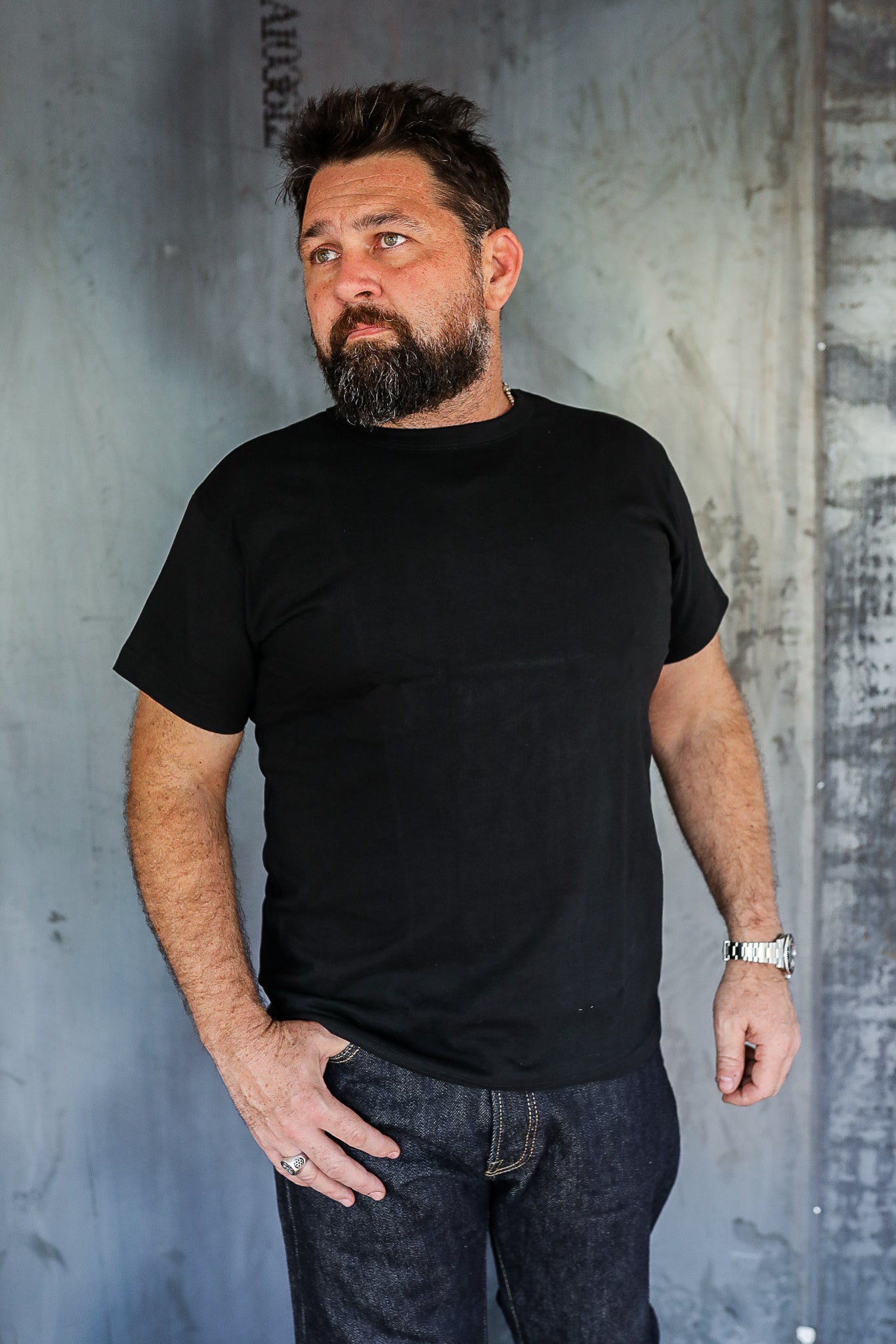 Black Heavyweight NO POCKET T⁠-⁠Shirt (2 Pack)