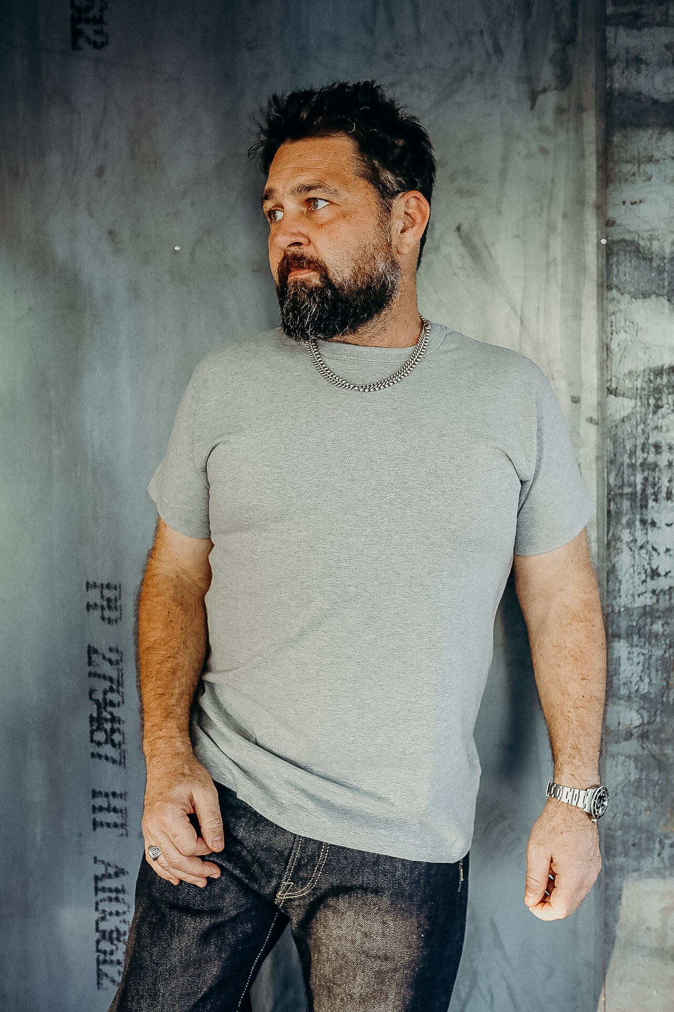 Gray Heavyweight NO POCKET T⁠-⁠Shirt (2 Pack)