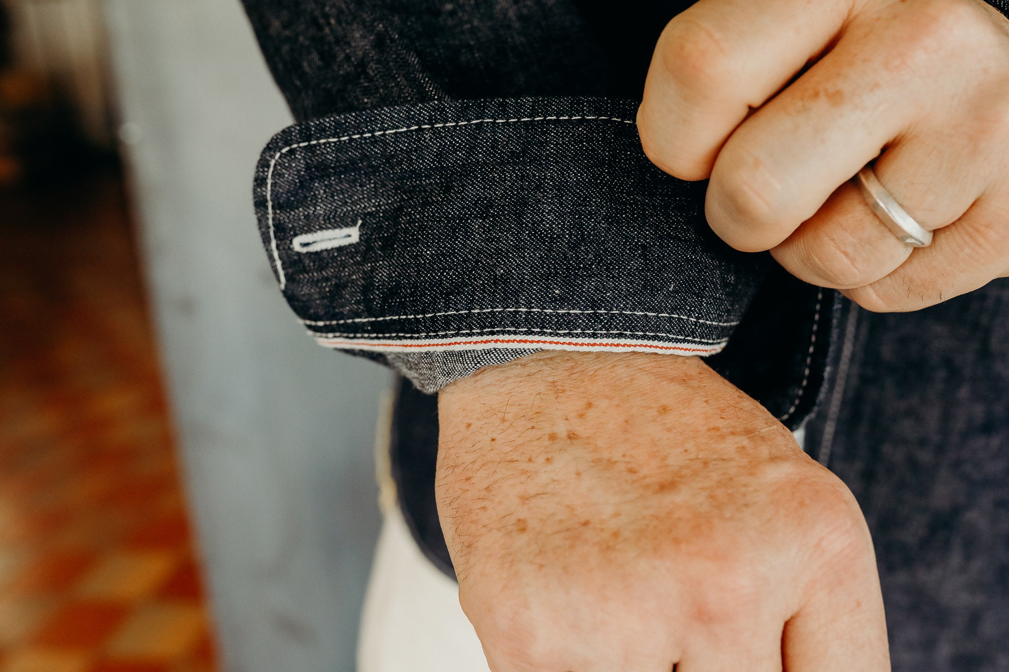 10 oz Selvedge Denim Work Shirt - Indigo IHSH-322-IND