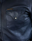 Hawley Leather Shirt - Navy
