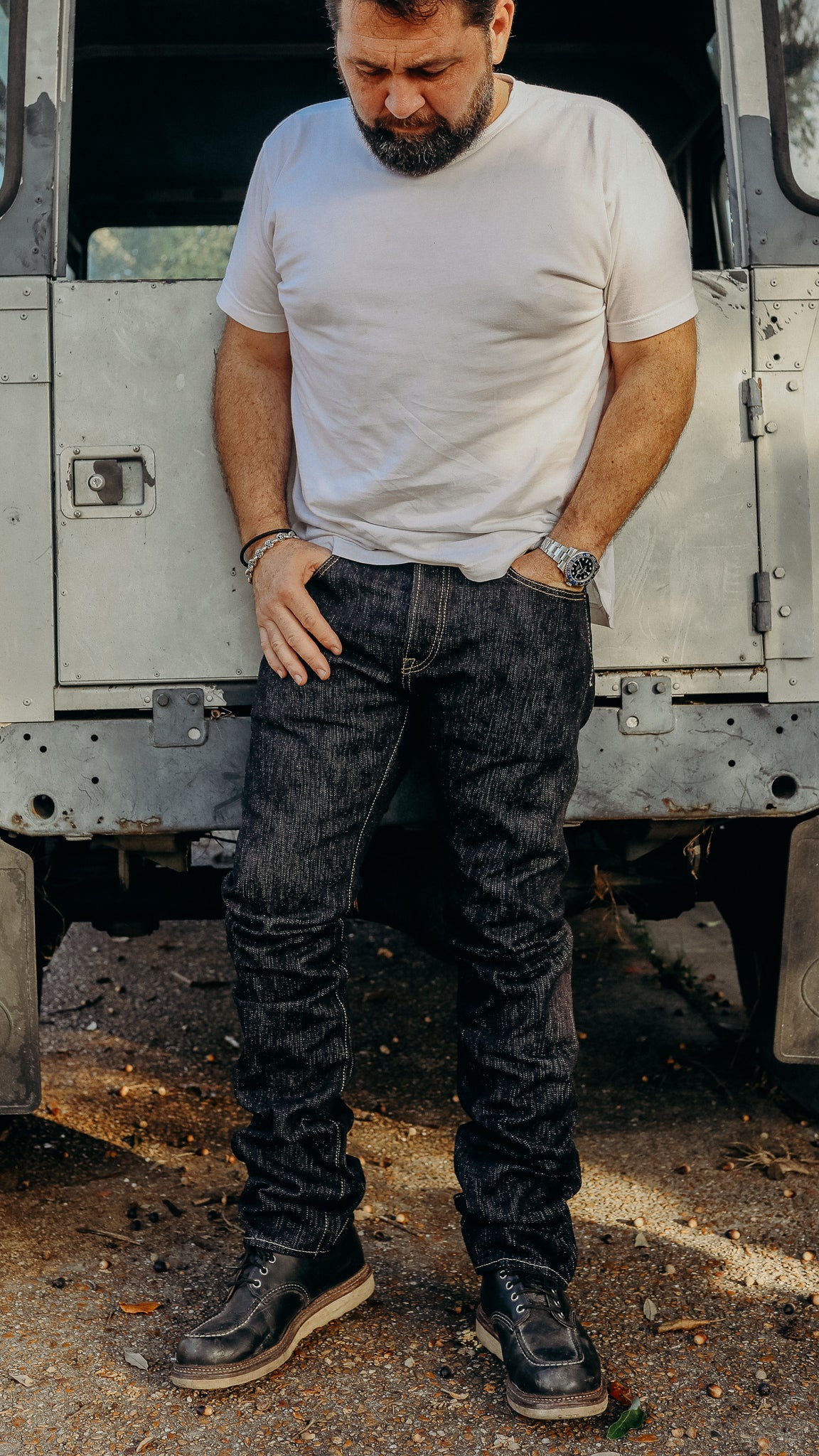 16oz Slubby Selvedge Denim Super Slim Cut Jeans - Indigo IH-555S-SLB