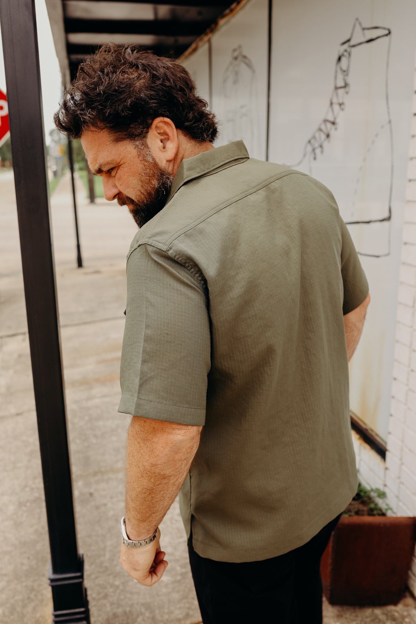 Ripstop Short Sleeved Mechanic Shirt - Green