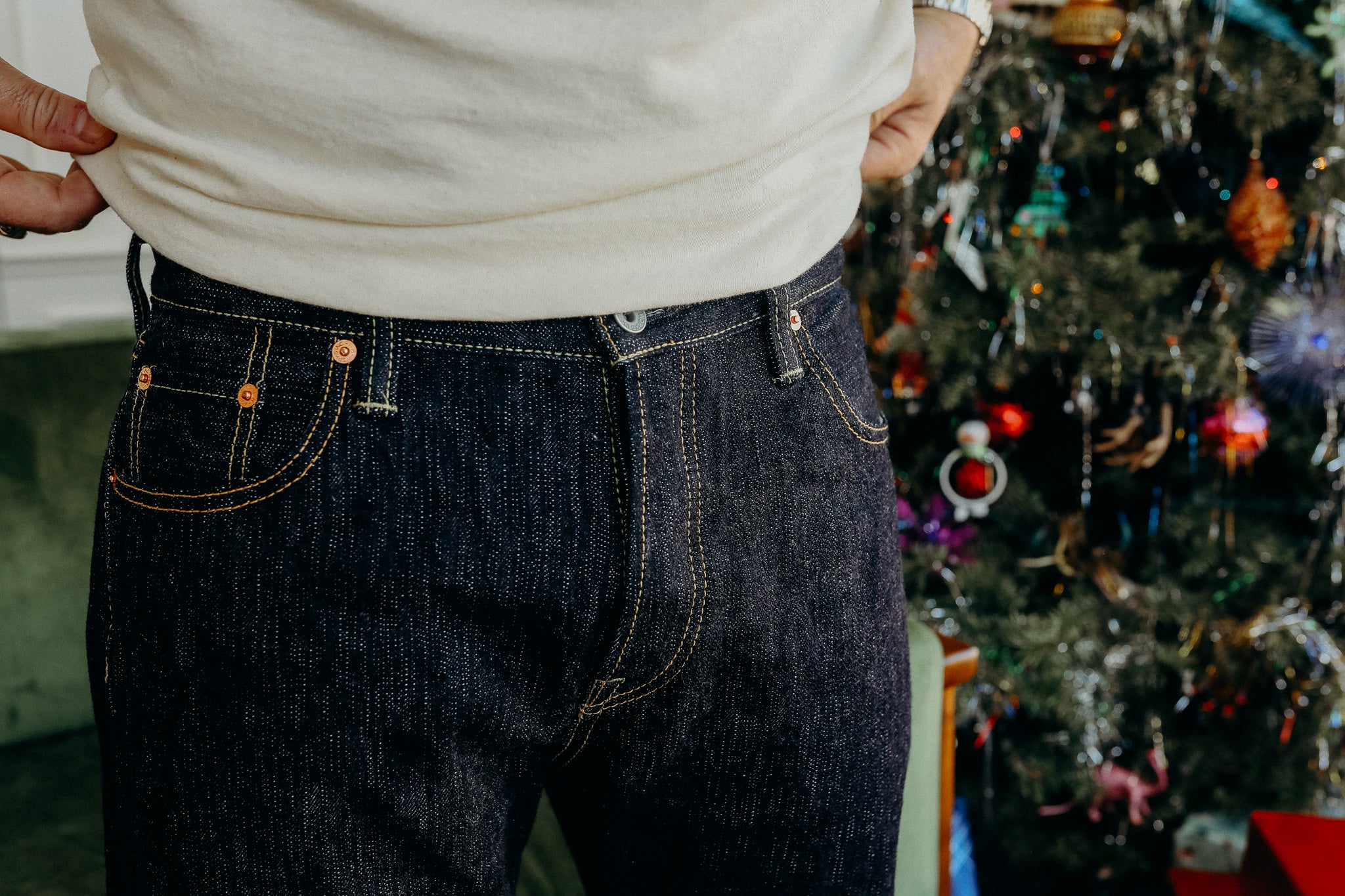 634 16oz Slubby Selvedge Denim Straight Cut Jeans - Indigo