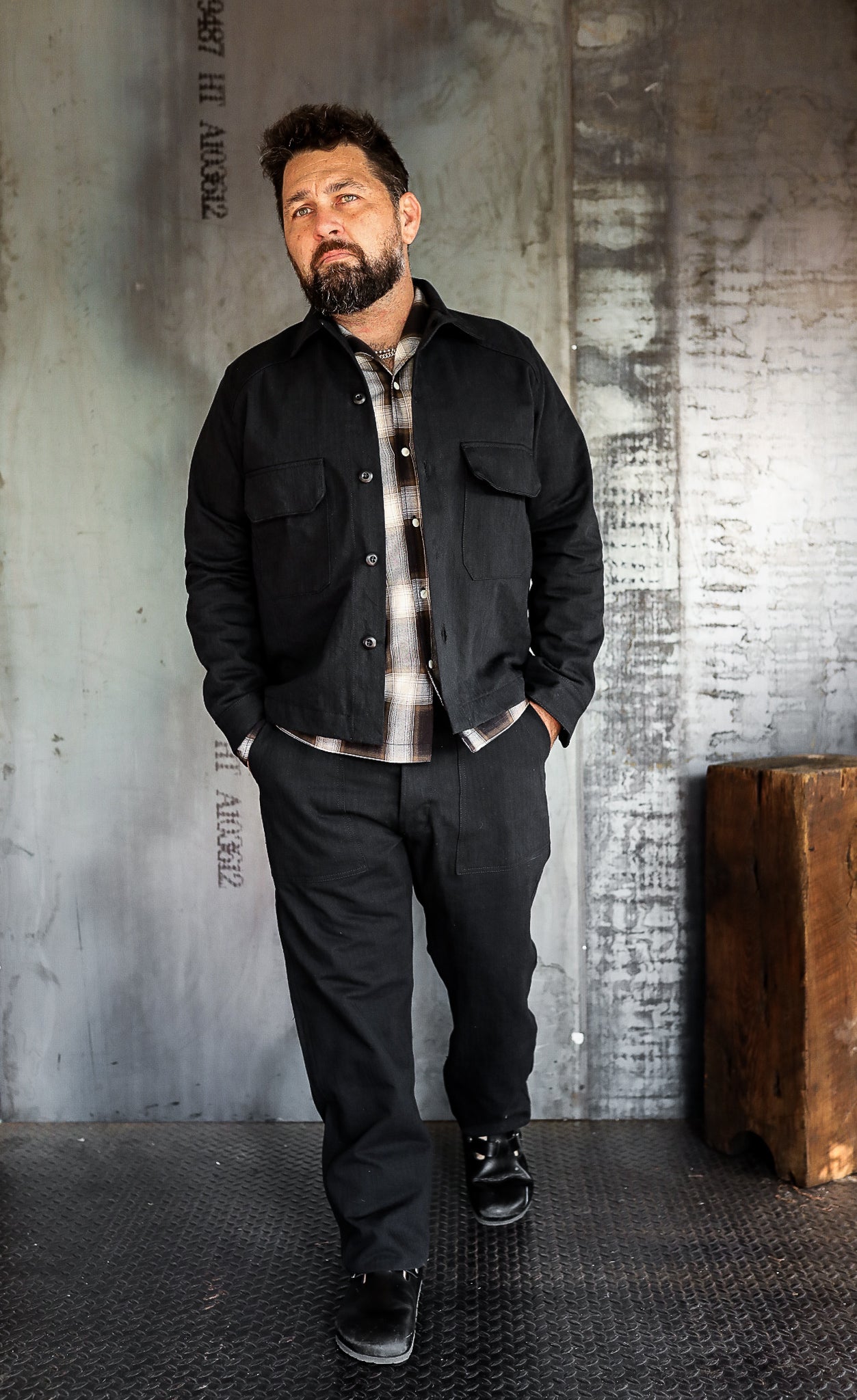 Fatigue Pant - Washed Black HBT