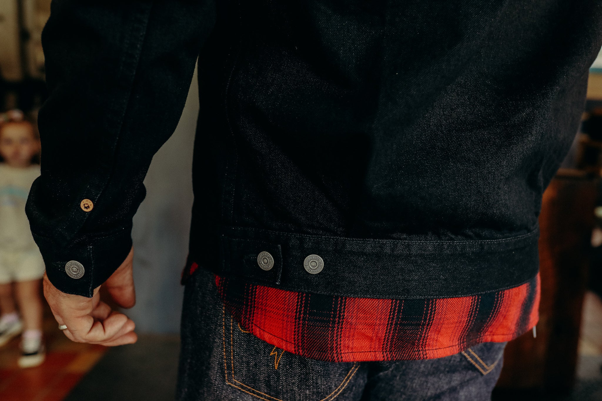 14.5oz Selvedge Denim 1950&#39;s Type II Jacket in Black