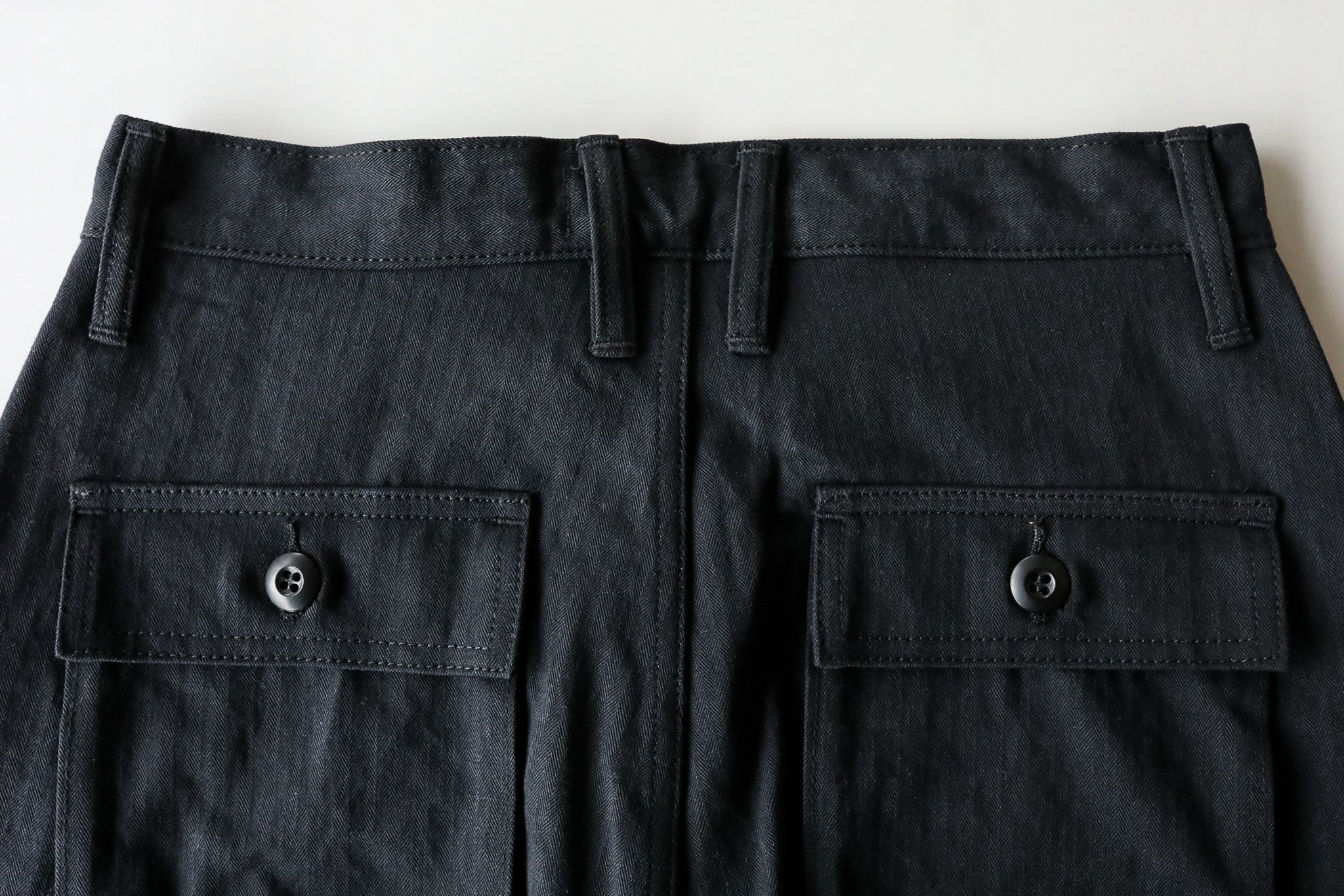 Fatigue Pant - Washed Black HBT