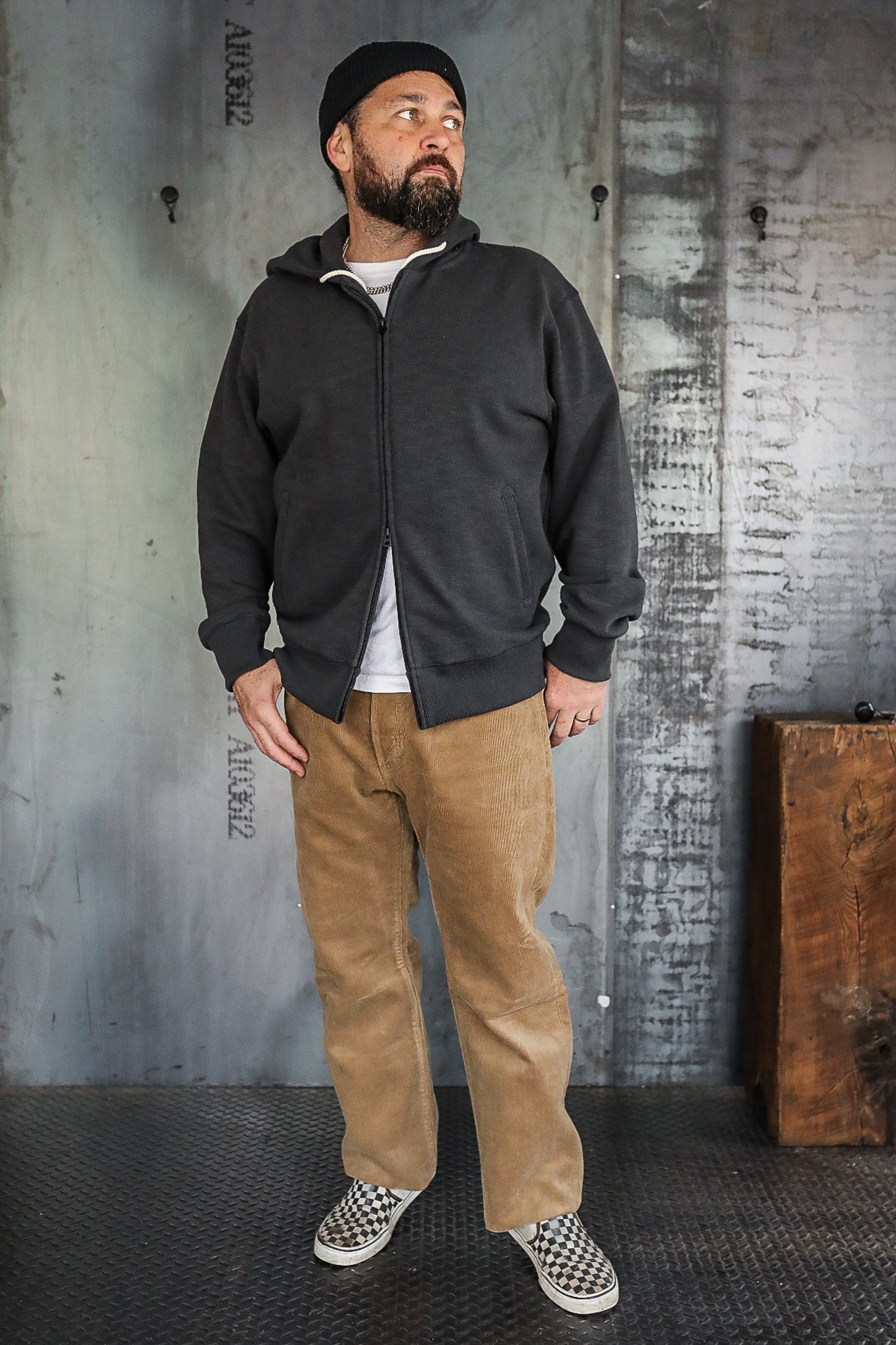 14oz Heavy Corduroy Straight Cut Pants - Beige