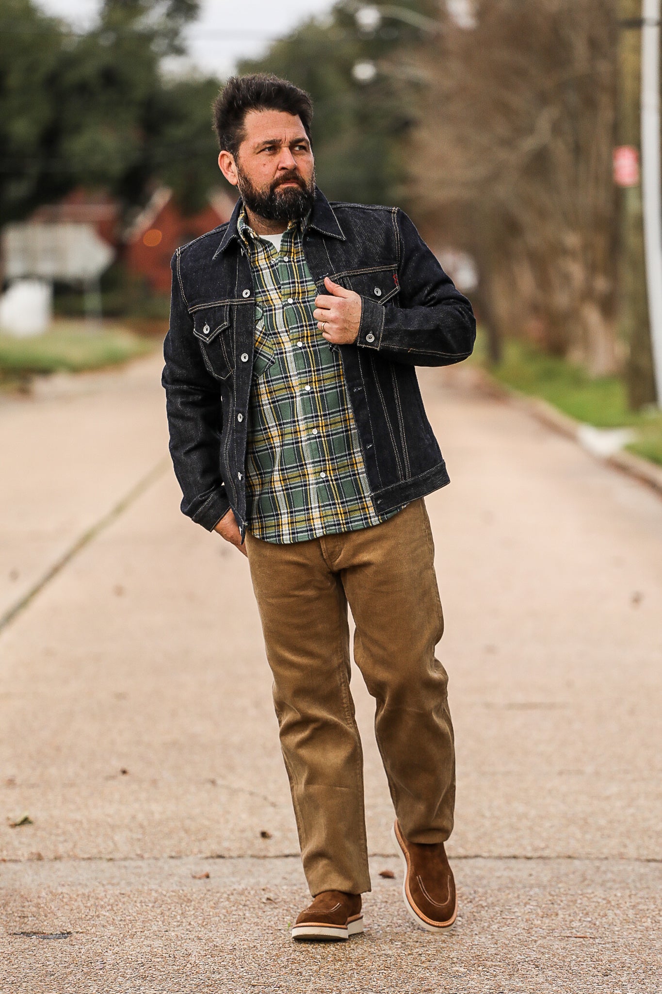 14oz Heavy Corduroy Straight Cut Pants - Beige