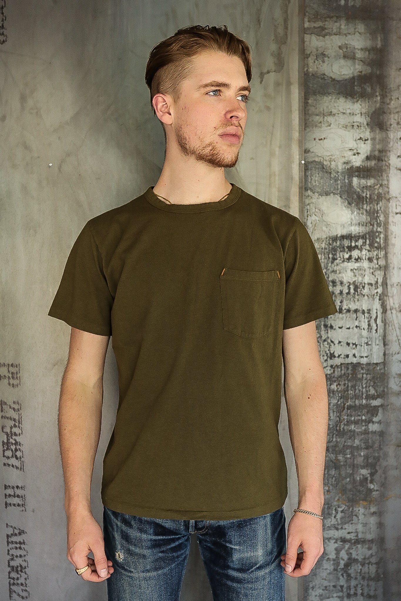 9 Ounce Pocket T-shirt Olive Drab