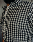 Camp Shirt S/S in Navy Gingham