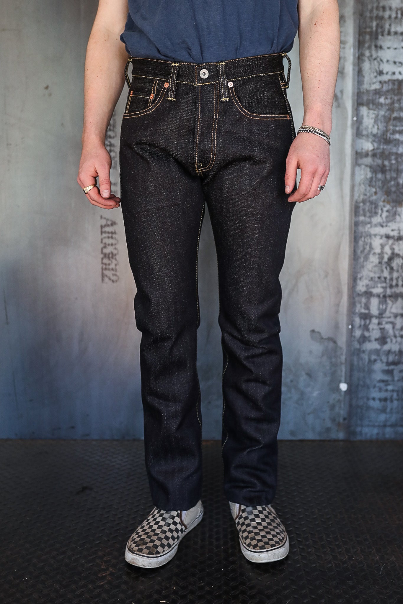 25oz Selvedge Denim Super Slim Jeans - Indigo 555-XHS